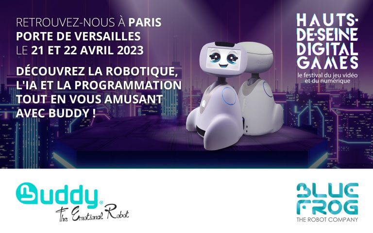 Buddy, le robot éducatif sera présent au Festival du jeu vidéo et du numérique des Hauts de Seine