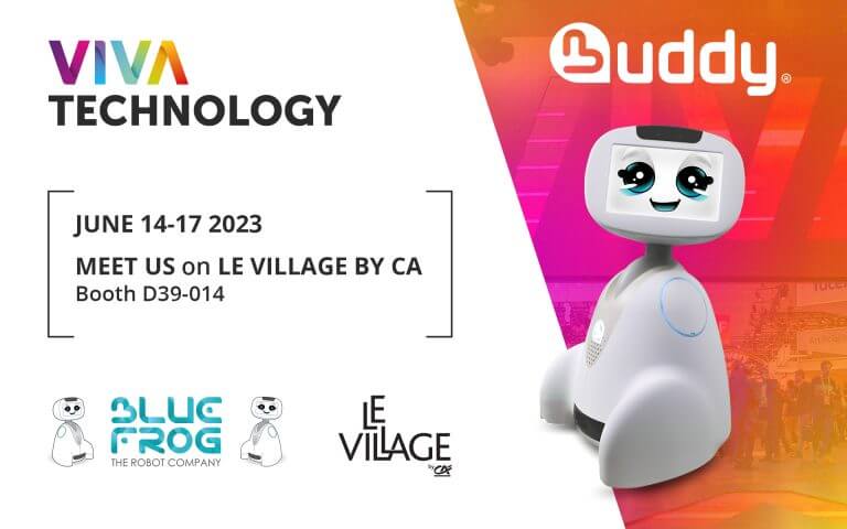 Buddy and Blue Frog Robotics at Vivatech 2023
